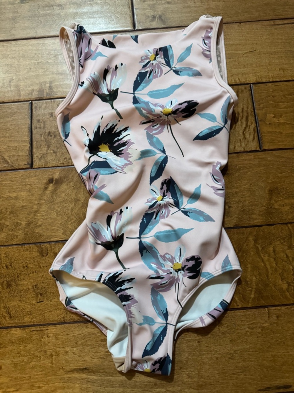 Eleve Floral ballet dance leotard - Blush Pink size M
